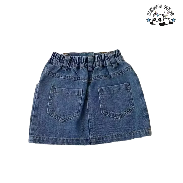 LEZONKIDS - Customizable Factory Direct Price Young Sexy Summer Short Denim Cool Mini Girls Skirts for 2-14 Year Old